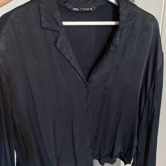 Satin button up blouse - Picture 3 of 3